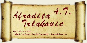 Afrodita Trlaković vizit kartica
